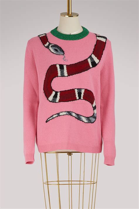 gucci snake knitwear